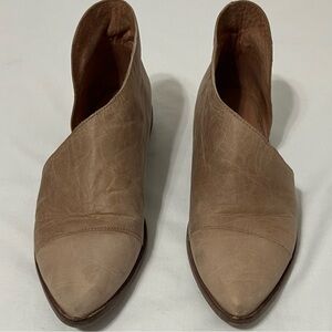 Free People Made in Spain Leather Pointed Toe D’Orsay Booties EU 37.5 (US 7–7.5)